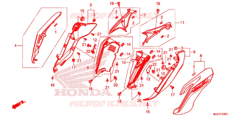 OUIES DE RADIATEUR (2) Honda MOTO 650 CB 2017  CB650FAH
