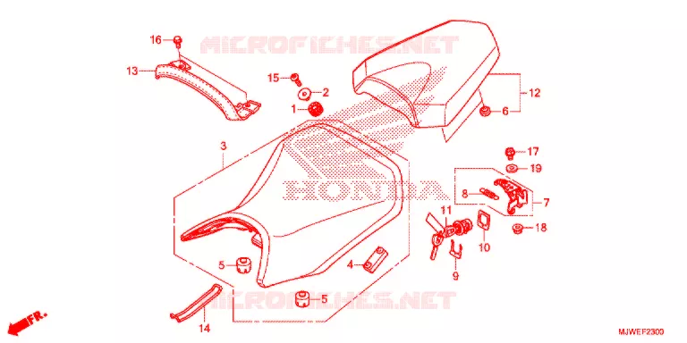 SELLE Honda MOTO 500 CBR 2017  CBR500RAH
