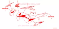 AUTOCOLLANTS (5) pour Honda ACE 125 KALIPLI TEKERLEK de 2017