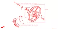 ROUE AVANT (MOULURE) pour Honda ACE 125 CASTED WHEELS, TYPE 5KE de 2017