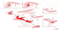 AUTOCOLLANTS (1) pour Honda ACE 125 CASTED WHEELS, TYPE KE de 2017