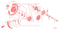 ROUE ARRIERE  pour Honda GL 125, SPOKED WHEELS, TYPE PE de 2018