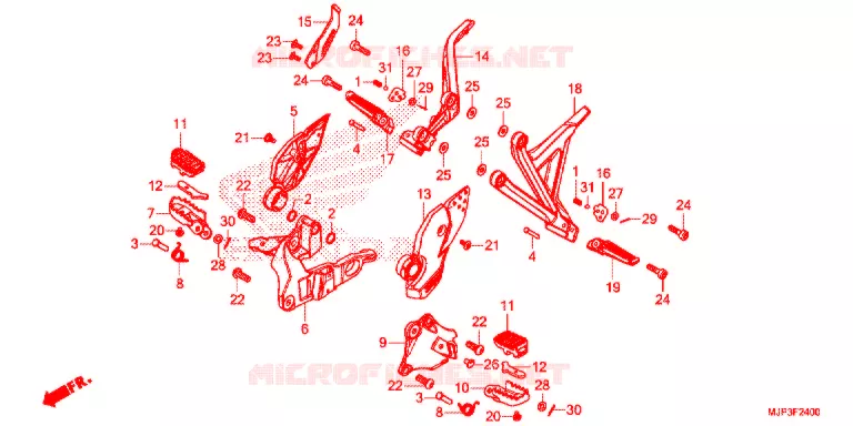 REPOSE PIED Honda MOTO 1000 AFRICA-TWIN 2017  CRF1000AH