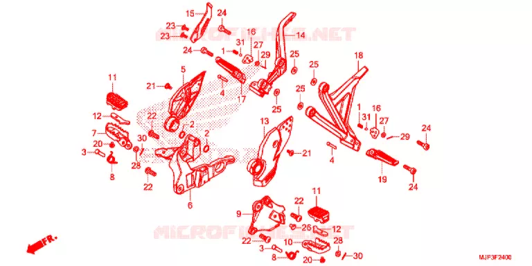 REPOSE PIED Honda MOTO 1000 AFRICA-TWIN 2018  CRF1000AH