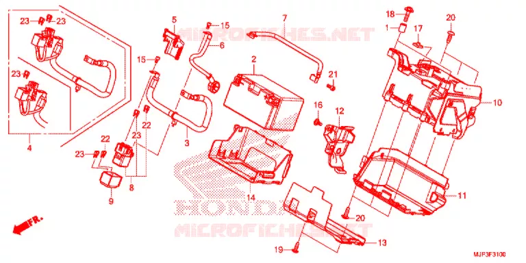 BATTERIE Honda MOTO 1000 AFRICA-TWIN 2017  CRF1000DH