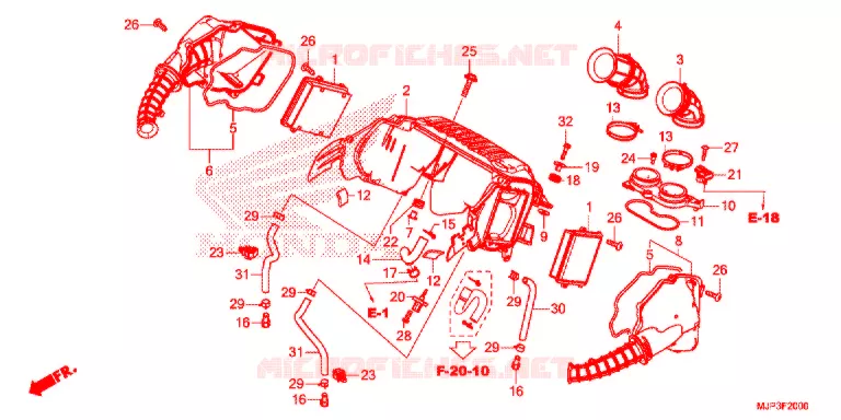FILTRE A AIR Honda MOTO 1000 AFRICA-TWIN 2017  CRF1000DH