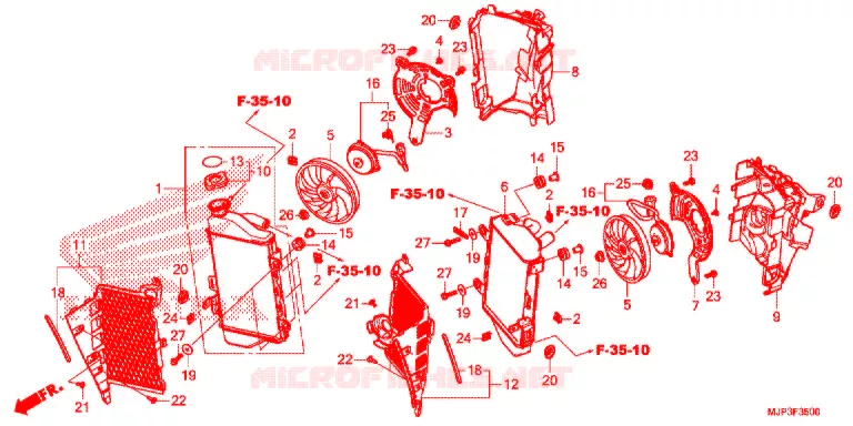 RADIATEUR Honda MOTO 1000 AFRICA-TWIN 2018  CRF1000DH