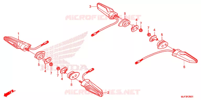 CLIGNOTANT (CRF1000A/CRF1000D) Honda MOTO 1000 AFRICA-TWIN 2017  CRF1000DH