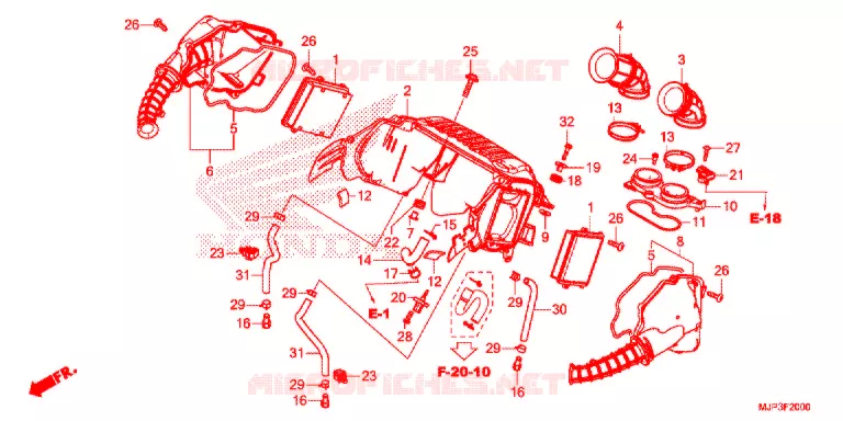 FILTRE A AIR Honda MOTO 1000 AFRICA-TWIN 2017  CRF1000DH