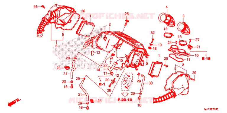 FILTRE A AIR Honda MOTO 1000 AFRICA-TWIN 2017  CRF1000DH