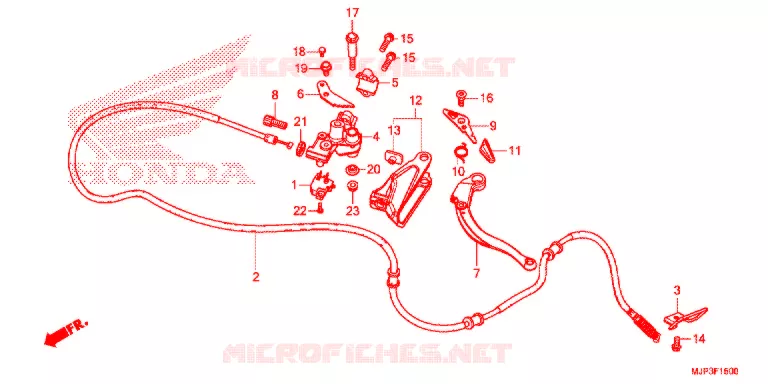 LEVIER DE FREIN DE STATIONNEMENT Honda MOTO 1000 AFRICA-TWIN 2017  CRF1000DH