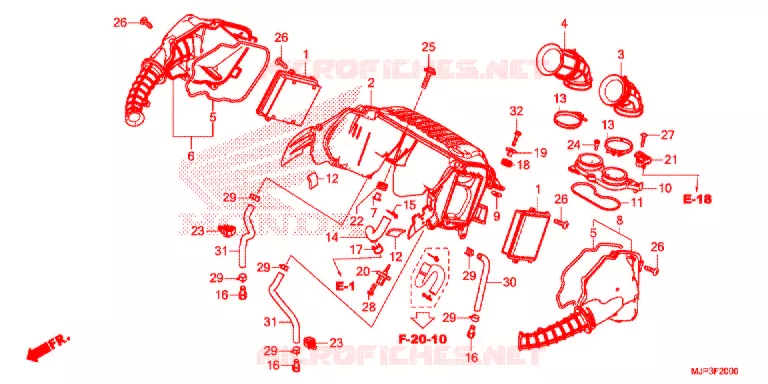 FILTRE A AIR Honda MOTO 1000 AFRICA-TWIN 2017  CRF1000DH