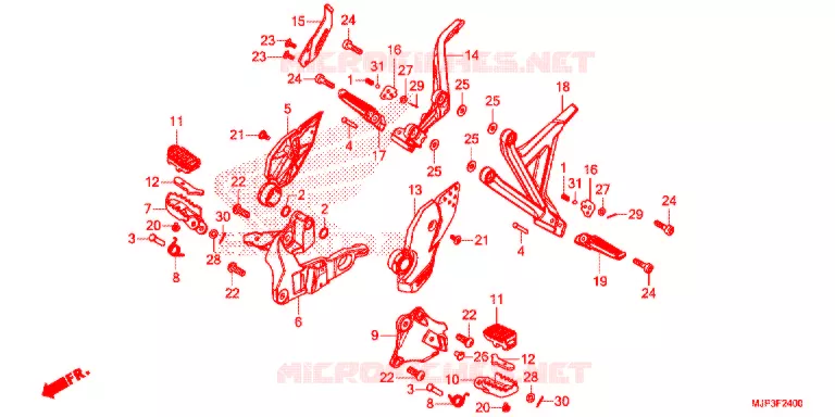 REPOSE PIED Honda MOTO 1000 AFRICA-TWIN 2017  CRF1000DH