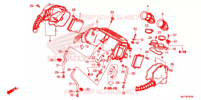 FILTRE A AIR Honda MOTO 1000 AFRICA-TWIN 2017  CRF1000DH