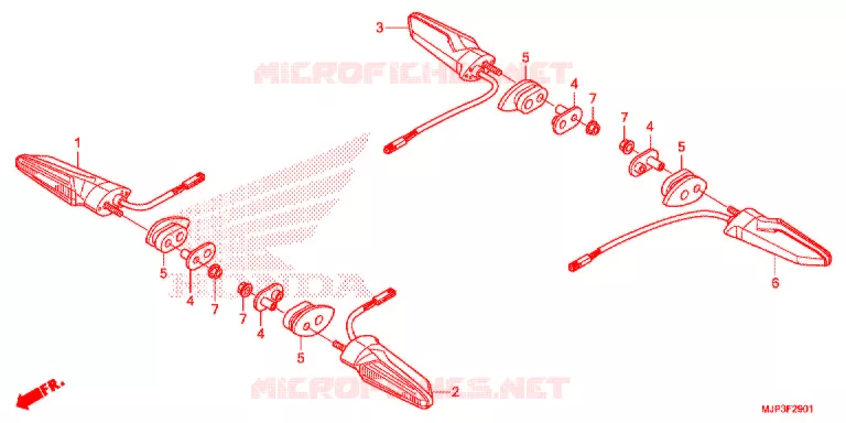 CLIGNOTANT (CRF1000A/CRF1000D) Honda MOTO 1000 AFRICA-TWIN 2017  CRF1000DH