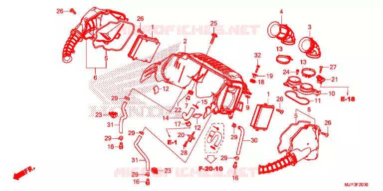 FILTRE A AIR Honda MOTO 1000 AFRICA-TWIN 2017  CRF1000DH
