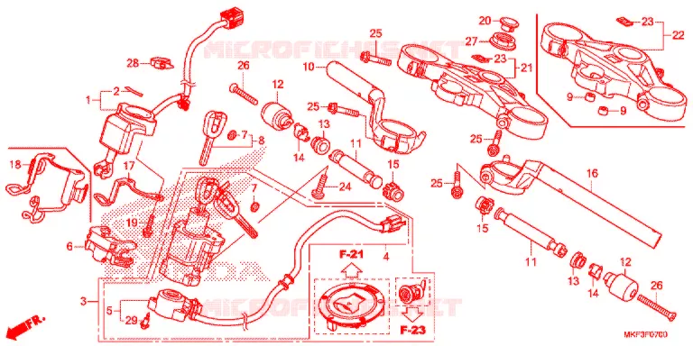 GUIDON - TE DE FOURCHE Honda MOTO 1000 CBR 2017  CBR1000S2H
