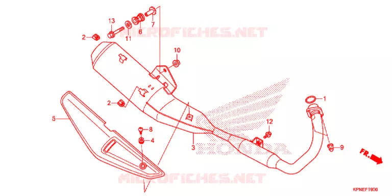SILENCIEUX D'ECHAPPEMENT Honda MOTO 125 CB 2018  GLR1251WHH