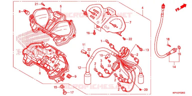 COMPTEUR Honda MOTO 125 CB 2019  GLR1251WHH