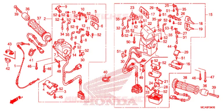 COMMODOS - POIGNEES Honda MOTO 1800 GOLD-WING 2015  GL1800F