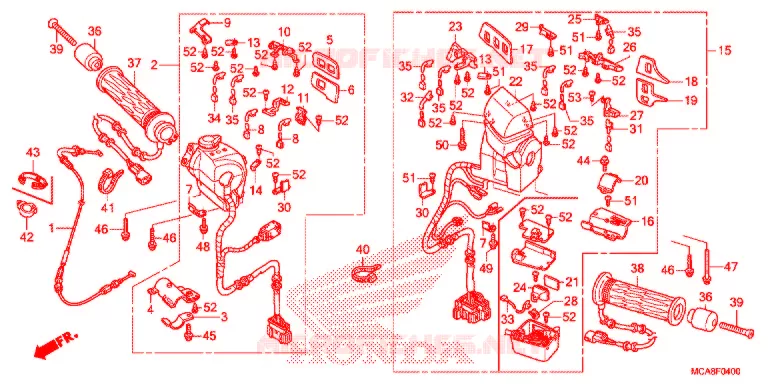 COMMODOS - POIGNEES Honda MOTO 1800 GOLD-WING 2015  GL1800F
