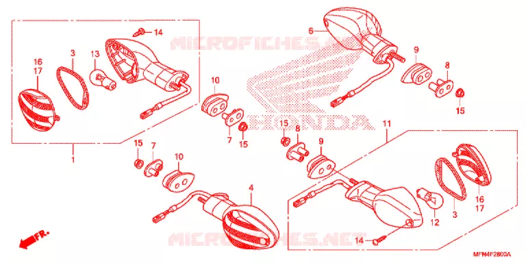 CLIGNOTANT Honda MOTO 1000 CB 2012  CB1000RAC