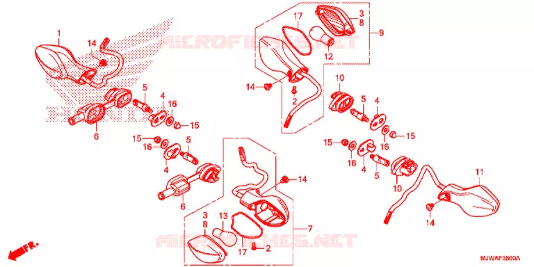 CLIGNOTANT Honda MOTO 500 CBR 2016  CBR500RAG