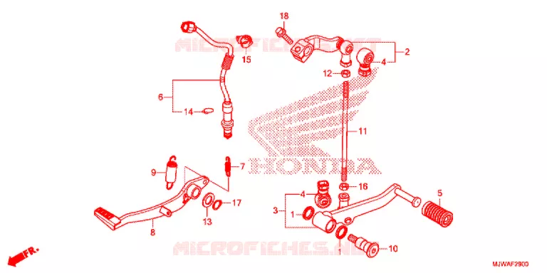 PEDALE Honda MOTO 500 CBR 2016  CBR500RAG