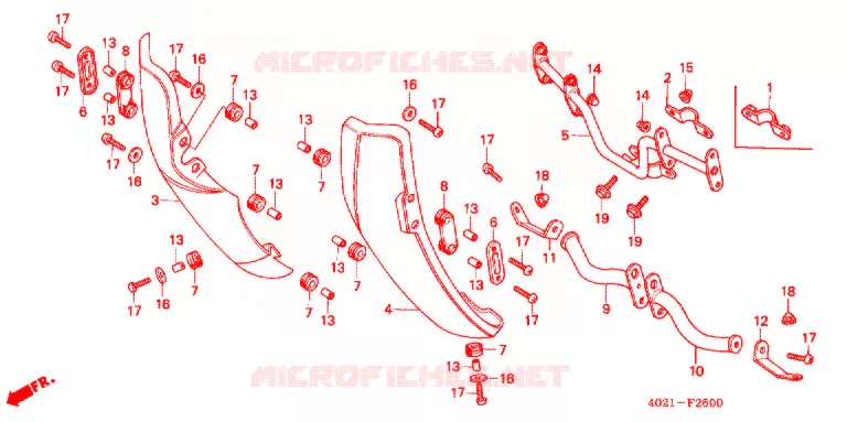 PROTEGE JAMBE Honda MOTO 125 CD 2003  CD125T1