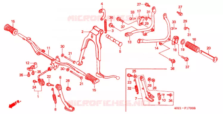 REPOSE PIED - BEQUILLE Honda MOTO 125 CD 2002  CD125T1