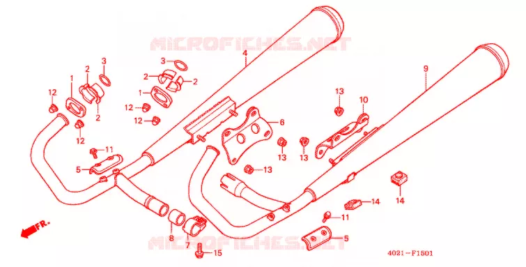 SILENCIEUX D'ECHAPPEMENT (2) Honda MOTO 125 CD 2003  CD125T1