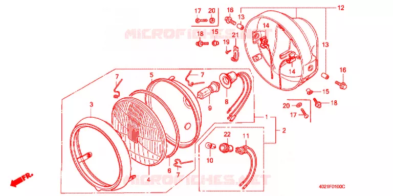 PHARE Honda MOTO 125 CD 2001  CD125T1