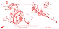 ROUE ARRIERE pour Honda MAGNA 50 de 2004