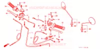 LEVIER DE GUIDON   CABLE pour Honda 50 ZOOK de 1990