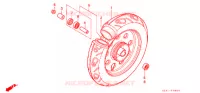 ROUE AVANT pour Honda 50 ZOOK de 1990