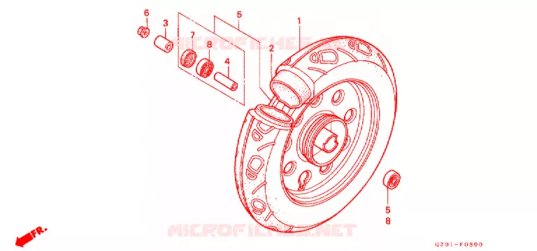 ROUE AVANT Honda MOTO 50 other-models 1990  MS50L