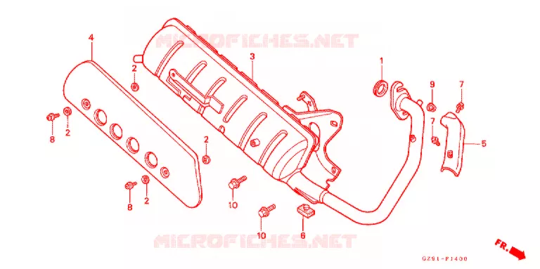 SILENCIEUX D'ECHAPPEMENT Honda MOTO 50 other-models 1990  MS50L