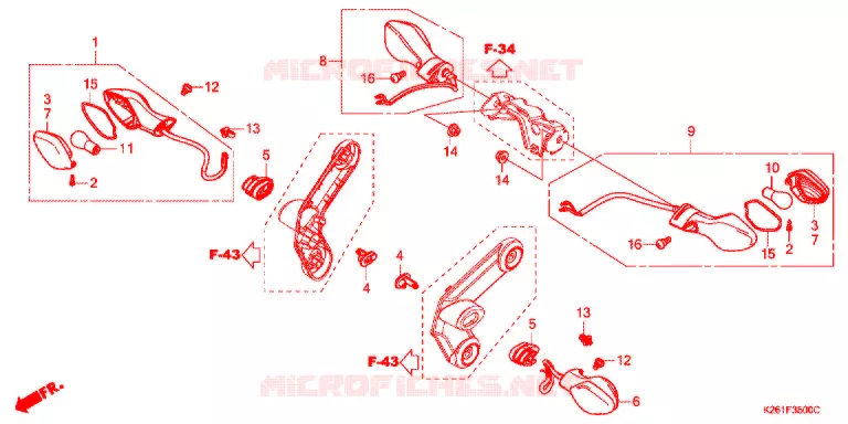CLIGNOTANT Honda MOTO 125 GROM 2014  MSX125E