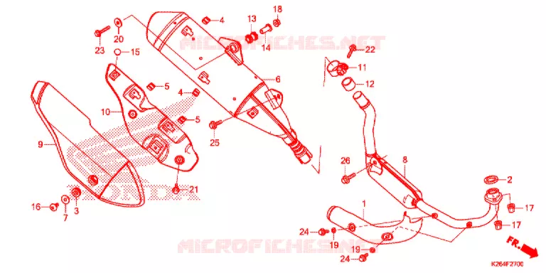 SILENCIEUX D'ECHAPPEMENT Honda MOTO 125 GROM 2015  MSX125F_A