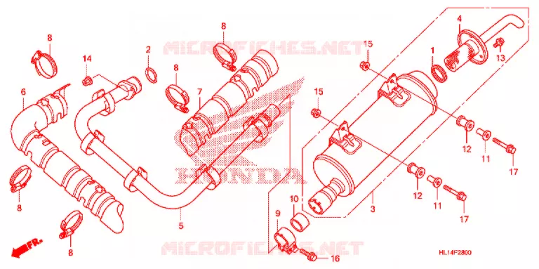 SILENCIEUX D'ECHAPPEMENT Honda ATV 700 BIG-RED 2009  MUV7009