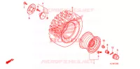 ROUE ARRIERE pour Honda BIG RED 700 RED de 2011