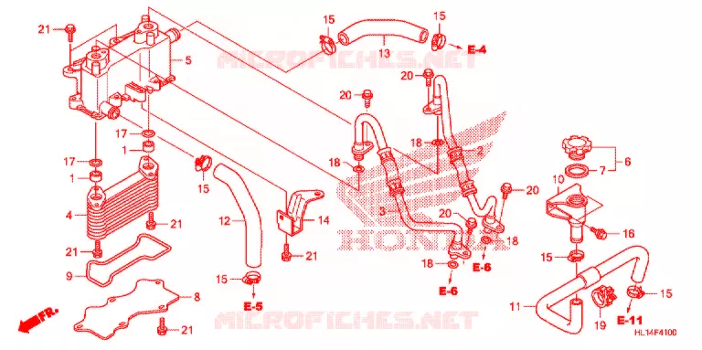RADIATEUR D'HUILE Honda ATV 700 BIG-RED 2011  MUV700B