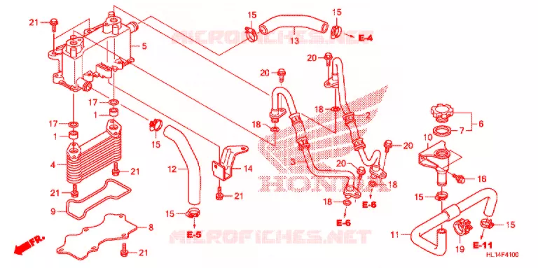RADIATEUR D'HUILE Honda ATV 700 BIG-RED 2012  MUV700C