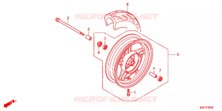 ROUE AVANT Honda SCOOTER 110 BENLY 2012  MW1101WHC