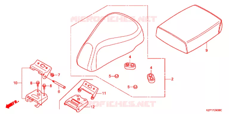 SELLE Honda SCOOTER 110 BENLY 2013  MW1101WHC