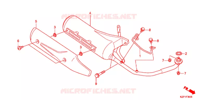 SILENCIEUX D'ECHAPPEMENT Honda SCOOTER 110 BENLY 2014  MW1101WHC