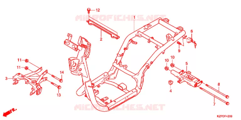 CADRE (MW1101WHC) Honda SCOOTER 110 BENLY 2012  MW1101WHC