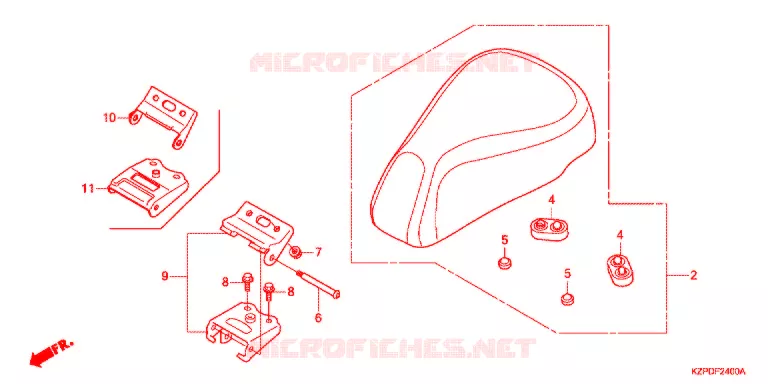 SELLE Honda SCOOTER 110 BENLY 2012  MW1101WHC