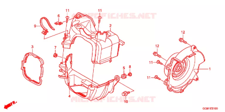 OUIES DE RADIATEUR Honda MOTO 50 BENLY 2012  MW501WHC