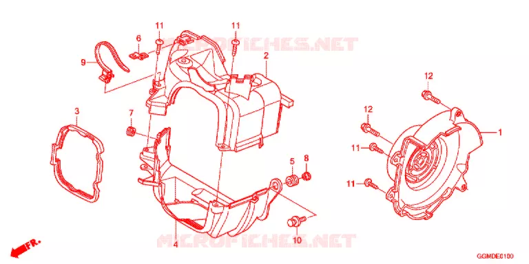 OUIES DE RADIATEUR Honda MOTO 50 BENLY 2012  MW501WHC